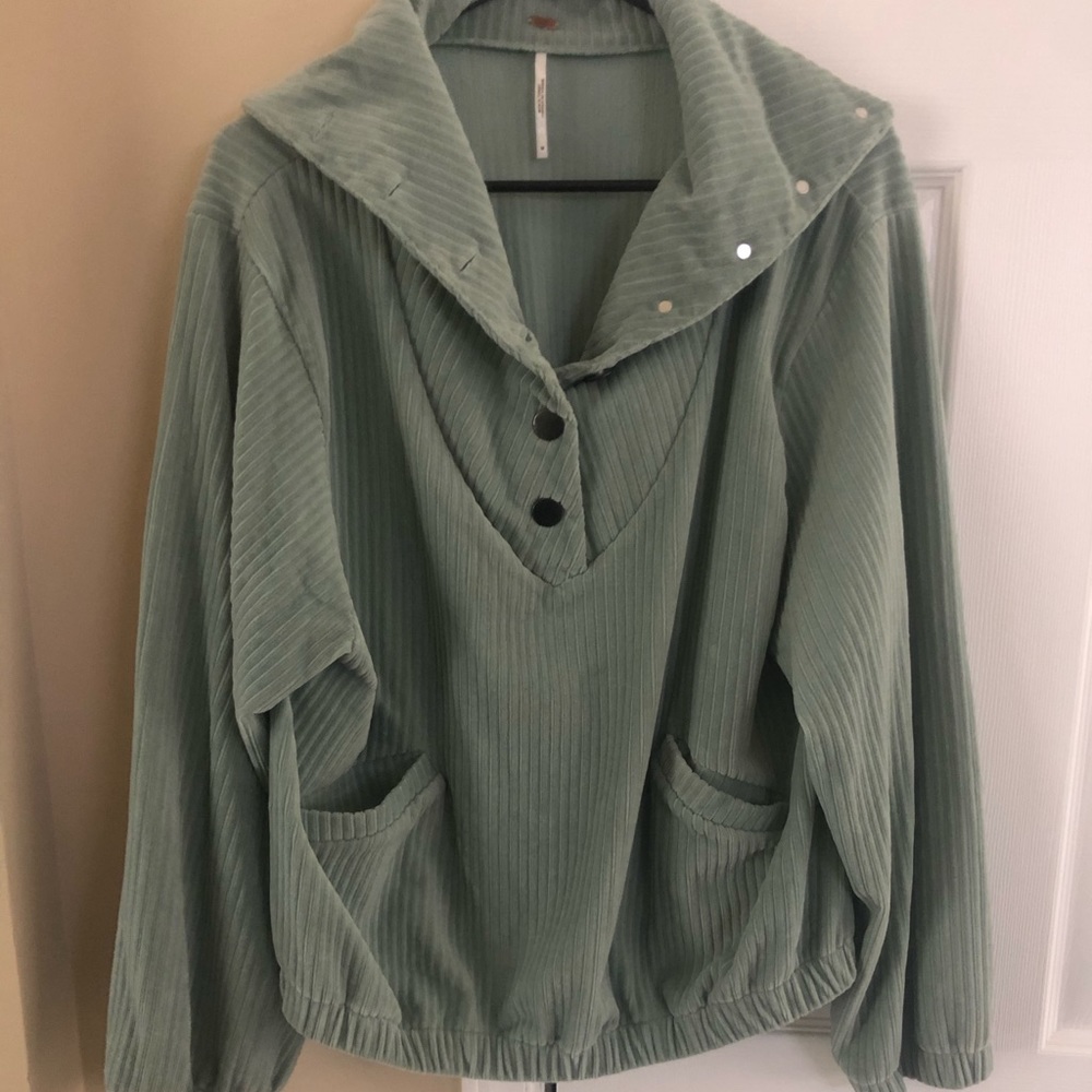 Mint-Colored Free People Serena Pullover